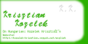 krisztian kozelek business card